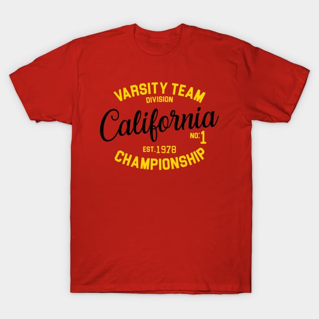 Varsity Team California T-Shirt by Raintreestrees7373